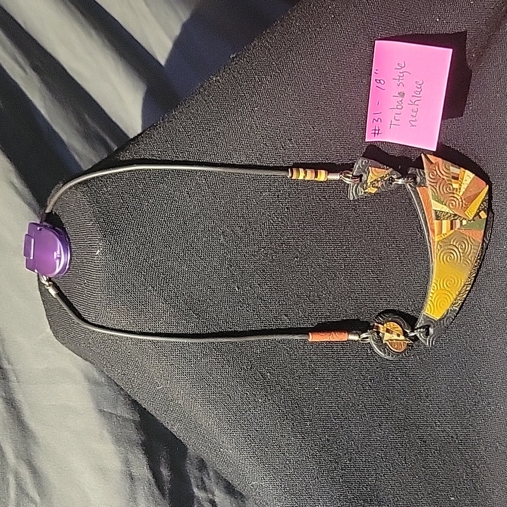 18" tribal style necklace